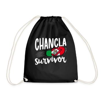 Flag of La Chancla Mexican Mexico - Drawstring Bag - black - Front