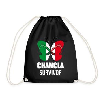 Flag of La Chancla Mexican Mexico - Drawstring Bag - black - Front