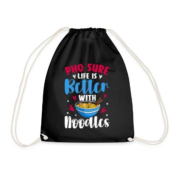 Soupe aux nouilles vietnamienne - Sac de sport léger - noir - Devant