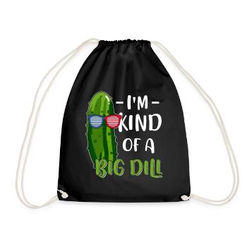 Cornichon végétarien végétalien - Sac de sport léger - noir - Devant