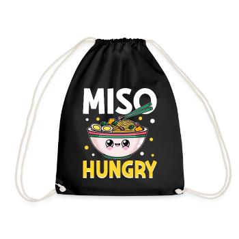 Ramen Soup Japanese Food - Drawstring Bag - black - Front