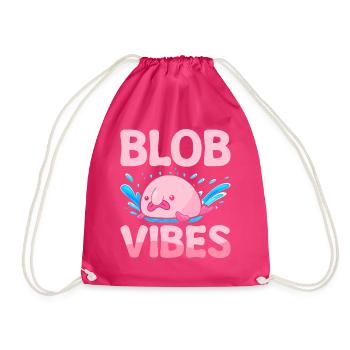 Lustiger Blobfisch Meerestier - Turnbeutel - Fuchsia - Vorne