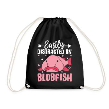 Funny sea creature - Drawstring Bag - black - Front