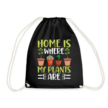 Fun Houseplant Nursery - Drawstring Bag - black - Front
