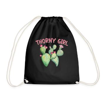 Funny Cactus Succulents Gardening - Drawstring Bag - black - Front