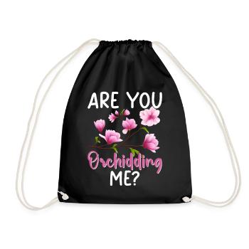 Funny Houseplant Orchid Gardening - Drawstring Bag - black - Front