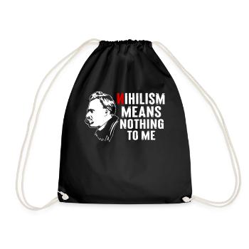 Philosophy Theory Friedrich Nietzsche - Drawstring Bag - black - Front
