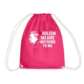 Philosophie Theorie Friedrich Nietzsche - Turnbeutel - Fuchsia - Vorne