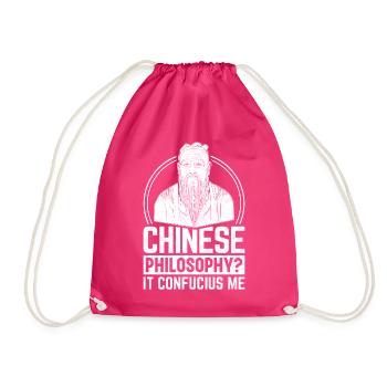 Theorie Chinesische Philosophen - Turnbeutel - Fuchsia - Vorne