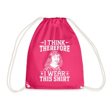 Der lustige Rene Descartes - Turnbeutel - Fuchsia - Vorne