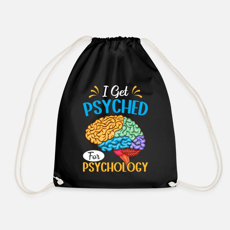 Funny Psychologist Psychologist - Drawstring Bag - black