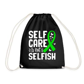 Mental health awareness - Drawstring Bag - black - Front