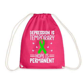 Psychische Gesundheit - Turnbeutel - Fuchsia - Vorne
