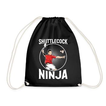 Drôle de joueur de badminton - Sac de sport léger - noir - Devant