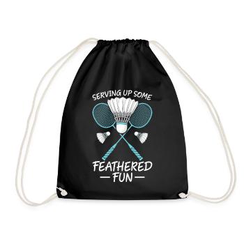 Badminton Players Badminton - Drawstring Bag - black - Front