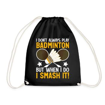 Drôle de joueur de badminton - Sac de sport léger - noir - Devant