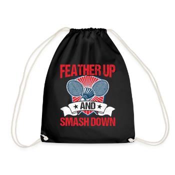 Badminton Players Badminton - Drawstring Bag - black - Front