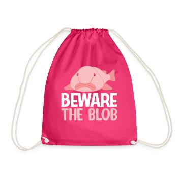 Lustiger Blobfisch Meerestier - Turnbeutel - Fuchsia - Vorne