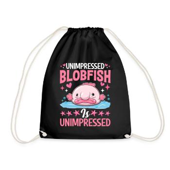 Funny sea creature - Drawstring Bag - black - Front