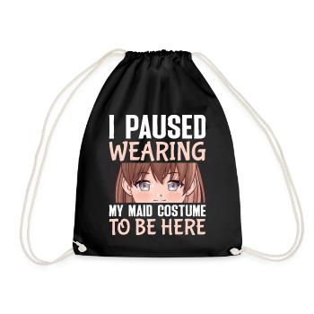 Femboy Crossdressing - Drawstring Bag - black - Front