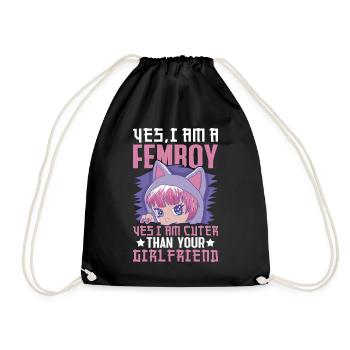 Crossdressing MTF - Drawstring Bag - black - Front