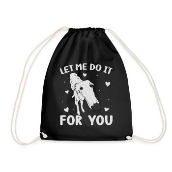 Borzoi Dog Meme - Drawstring Bag - black - Front