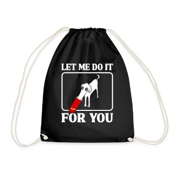Funny Borzoi Dog Meme - Drawstring Bag - black - Front