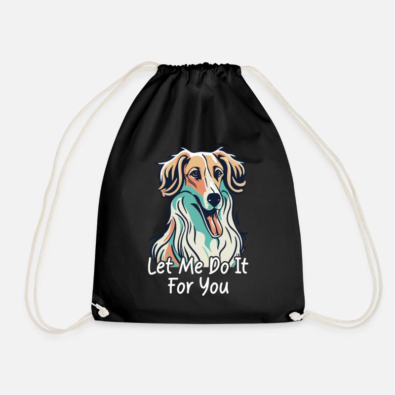 Chien barzoï Meme - Sac de sport léger - noir