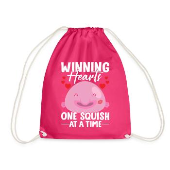 Funny Blobfish Sea Creature - Drawstring Bag - fuchsia - Front