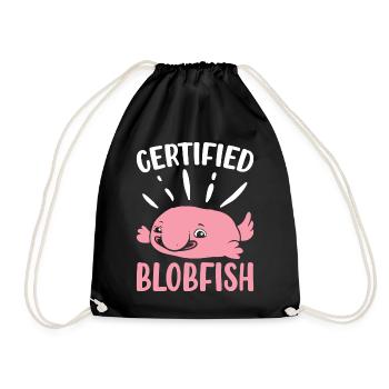 Funny sea creature - Drawstring Bag - black - Front