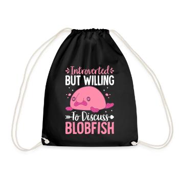 Funny introvert - Drawstring Bag - black - Front