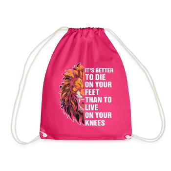 Lustige Alpha-Männchen Männer Wolf - Turnbeutel - Fuchsia - Vorne