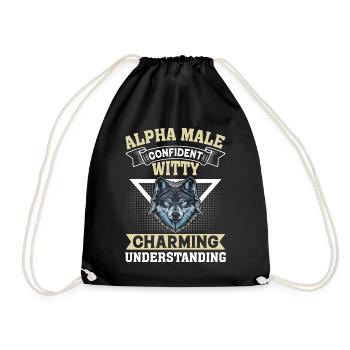 Loup pour hommes - Sac de sport léger - noir - Devant