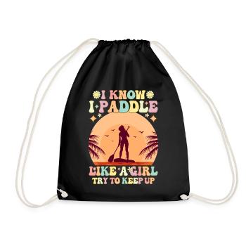Kayak Girl Kayak Femme Kayakiste - Sac de sport léger - noir - Devant