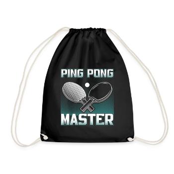 Ping Pong Master / Tischtennis Sport Design - Turnbeutel - Schwarz - Vorne
