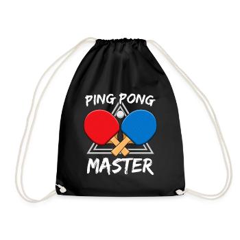 Maître de Ping Pong / Tennis de Table Sport Design - Sac de sport léger - noir - Devant
