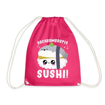 Fisch Meme Japanisches Essen - Turnbeutel - Fuchsia - Vorne