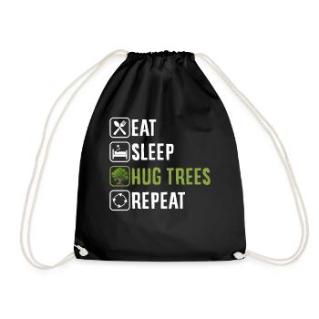 Tree conservationists and environmentalists - Drawstring Bag - black - Front