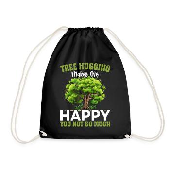 Tree conservationists and environmentalists - Drawstring Bag - black - Front