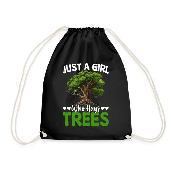 Tree hugger - Drawstring Bag - black - Front