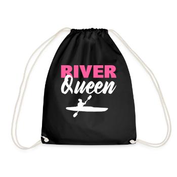River Queen Kajakfahrer - Turnbeutel - Schwarz - Vorne