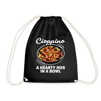 Cioppino Lover Foodie Nourriture Mer Américaine - Sac de sport léger - noir - Devant