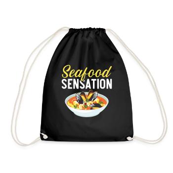 Cioppino Lover Foodie Nourriture Mer Américaine - Sac de sport léger - noir - Devant