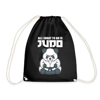 All I Want To Do Is Judo Judoka - Turnbeutel - Schwarz - Vorne