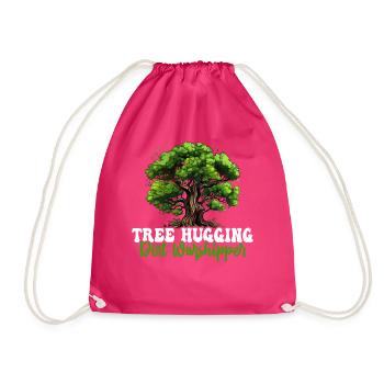 Tree conservationists and environmentalists - Drawstring Bag - fuchsia - Front