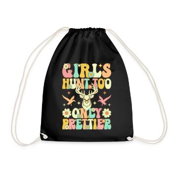 Hunting Girl Female Hunter - Drawstring Bag - black - Front