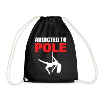 Lustiger Poledance Fitness Tänzerin - Turnbeutel - Schwarz - Vorne