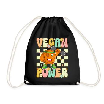 Véganisme à base de plantes Groovy - Sac de sport léger - noir - Devant