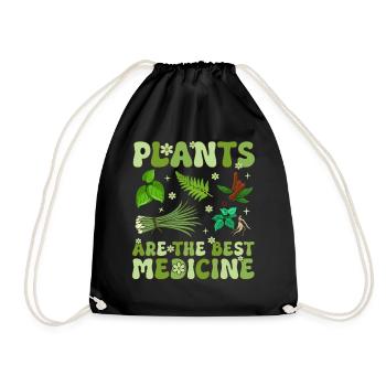 Régime végétalien Groovy à base de plantes - Sac de sport léger - noir - Devant