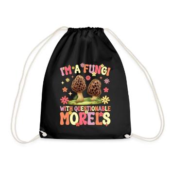 Chasse aux champignons groovy - Sac de sport léger - noir - Devant